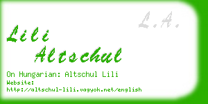 lili altschul business card